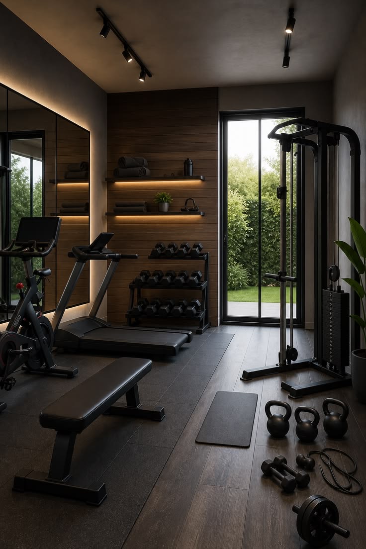 Home gym and wellness room reference
