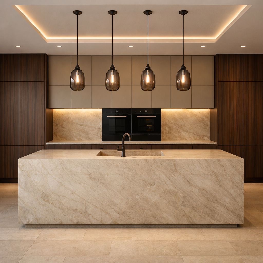 Kitchen reference with warm cabinetry
